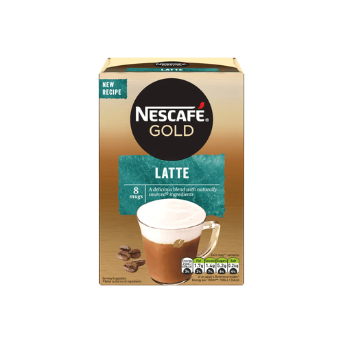 NESCAFE GOLD COFFEE LATTE 8PC 144 GM