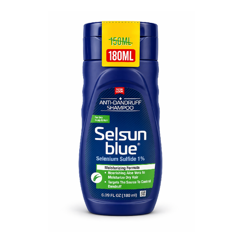 SELSUN BLUE ANTI DANDRUFF SHAMPOO MOISTURIZING ALOE 180ML