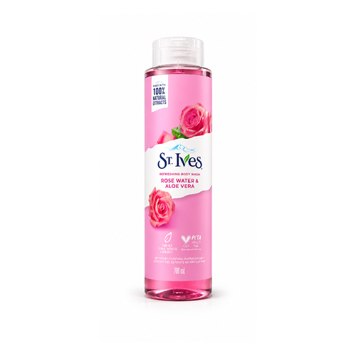 ST.IVES BODY WASH ROSE WATER & ALOE VERA 700 ML