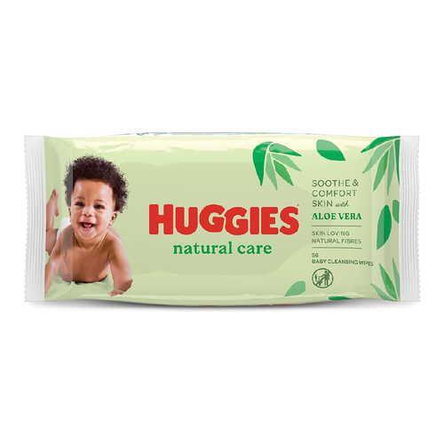 HUGGIES BABY WIPES 56PC NATURAL CARE WITH ALOE VERA