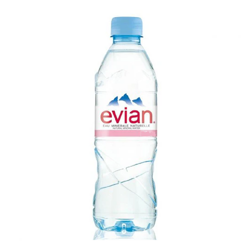EVIAN MINERAL WATER NATURAL PLASTIC BOTTLE 50CL/500ML
