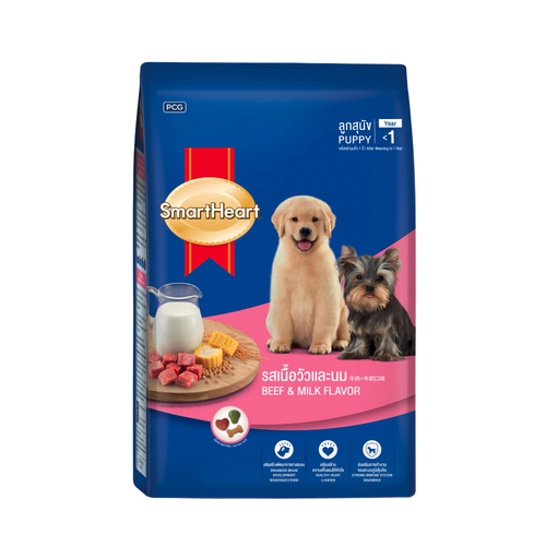 SMART HEART PUPPY FOOD BEEF & MILK 2.7 KG