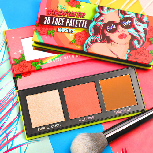 Rude Cosmetics - Nofilter 3d Face Palette - Roses