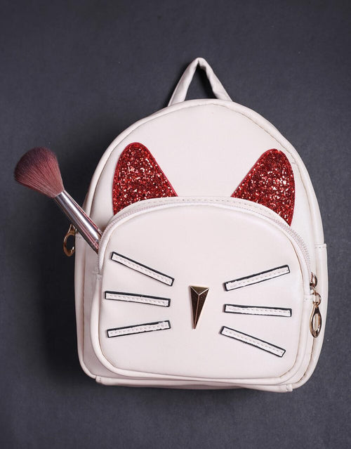 Rangoon - Off-white Cat Face Mini Backpack