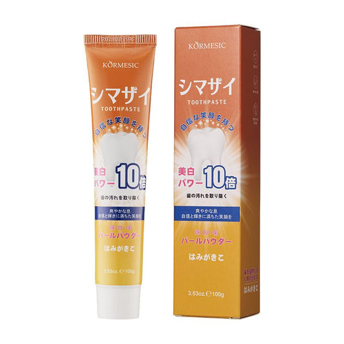 Kormesic Natural Whitening Organic Pearl Whitening Tooth Paste Orange 100g Kmc250236