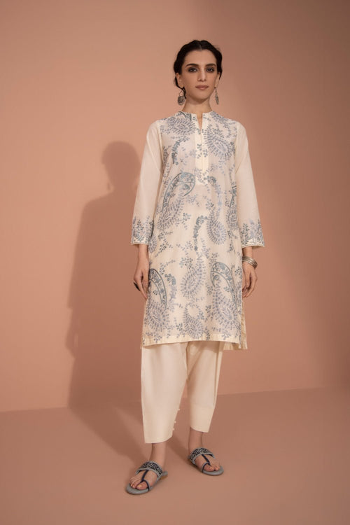Sapphire - Chikankaari Lawn Shirt