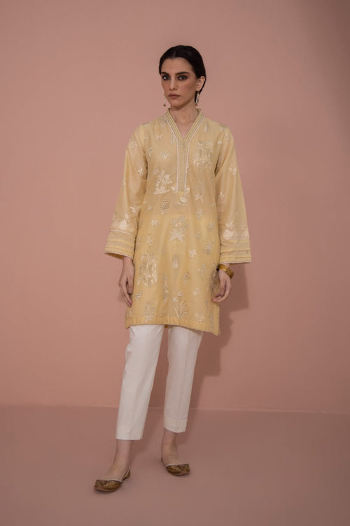 Sapphire - Chikankaari Lawn Shirt