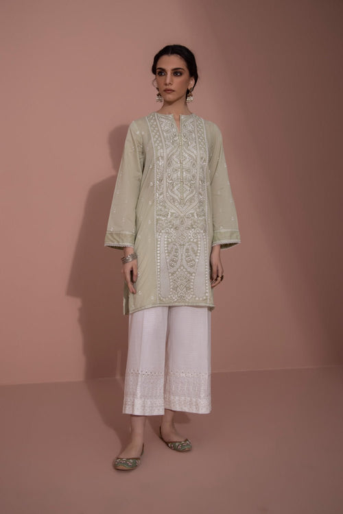 Sapphire - Chikankaari Lawn Shirt