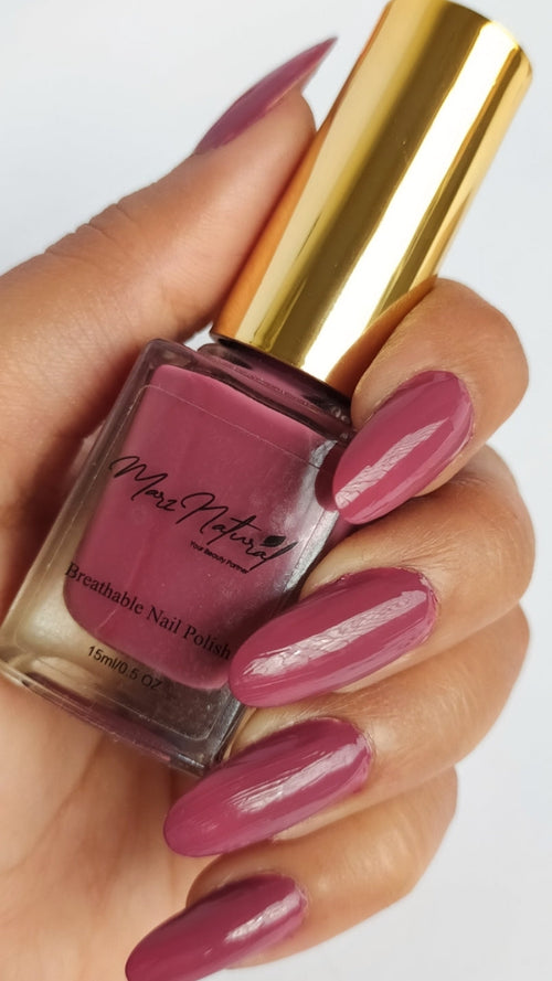 Ecomdyno - Dark Pink - Breathable Nail Polish