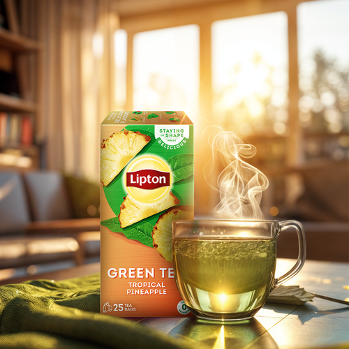 LIPTON GREEN TEA TROPICAL PINEAPPLE 25BAGS