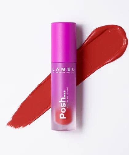 Lamel Posh Matte Liquid Lip Stain 406 Ruby Red 4gm