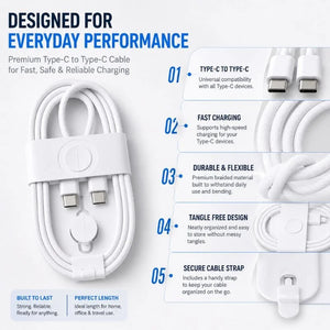 USB-C to USB-C Nylon Braided Fast Charging Cable