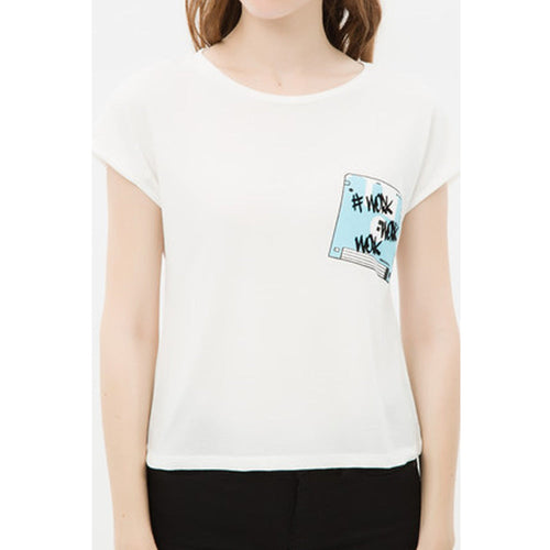 Koton Women Clothing Womens Ecru T Shirt