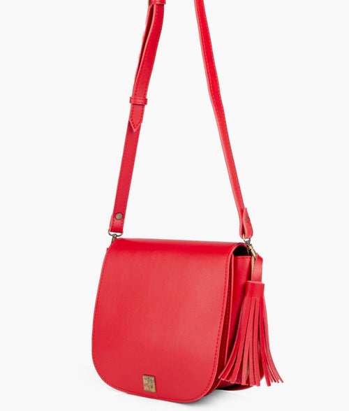 Rtw Red Foldover Saddle Bag