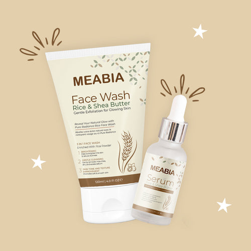 Meabia -rice Skin Care With Shea Butter (face Wash+ Serum)