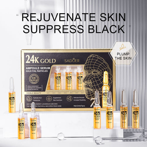 Sadoer 24k Gold Moisturizing Ampoule Face Care Serum 2ml X 7pcs Sd31943