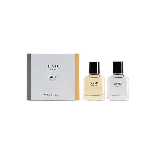 Zara- Silver + Gold Men Edt Eau De Toilette Mens Gift Set Zara 2 X 30ml