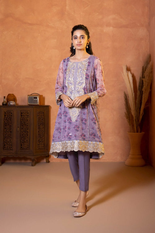 Sapphire - Embroidered Raw Silk Shirt