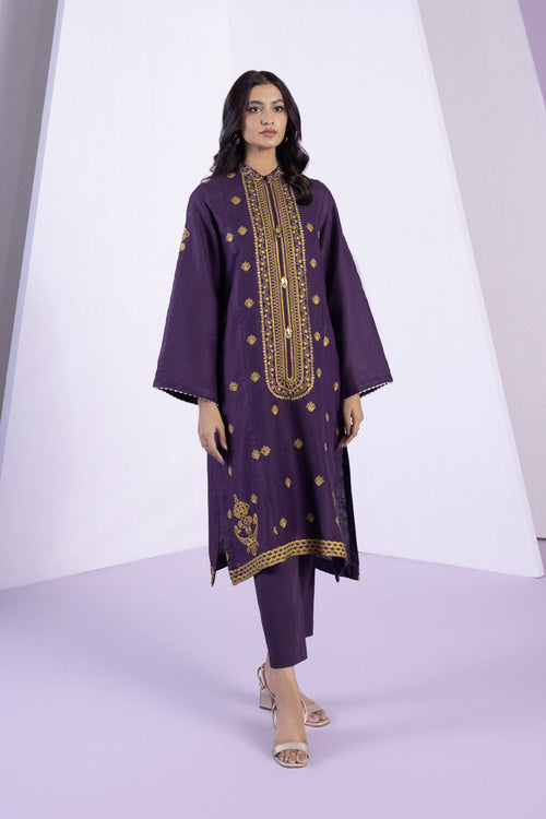 Sapphire- 2 Piece - Embroidered Linen Suit
