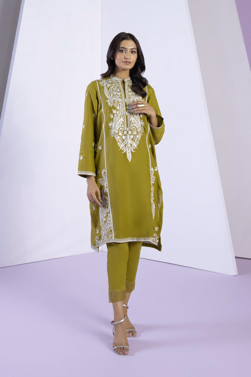 Sapphire- 2 Piece - Embroidered Linen Suit