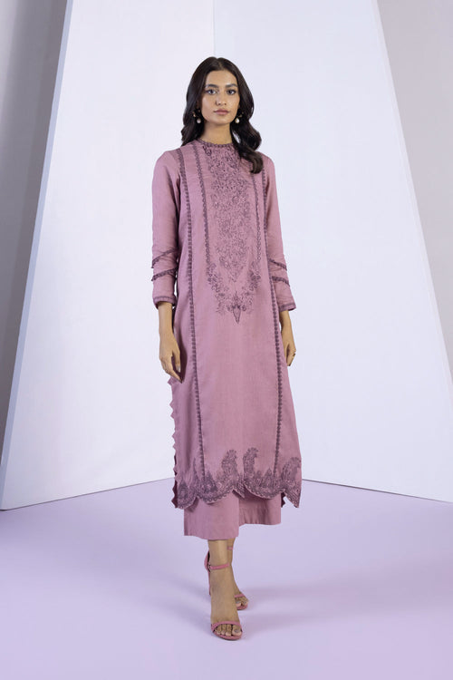 Sapphire- 2 Piece - Embroidered Linen Suit