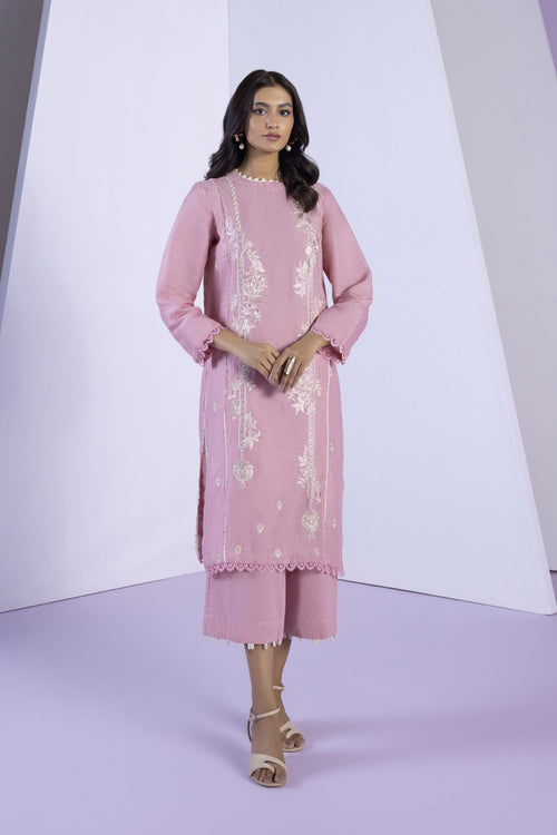Sapphire- 2 Piece - Embroidered Linen Suit
