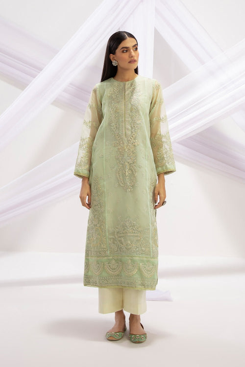 Sapphire - Embroidered Organza Shirt