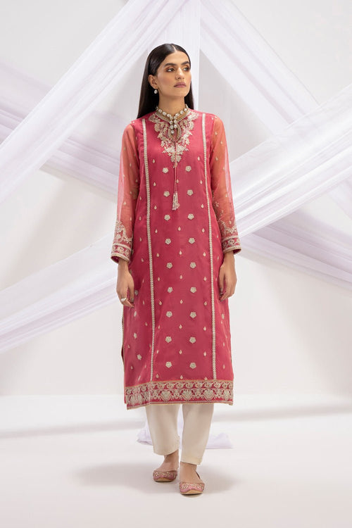 Sapphire - Embroidered Organza Shirt