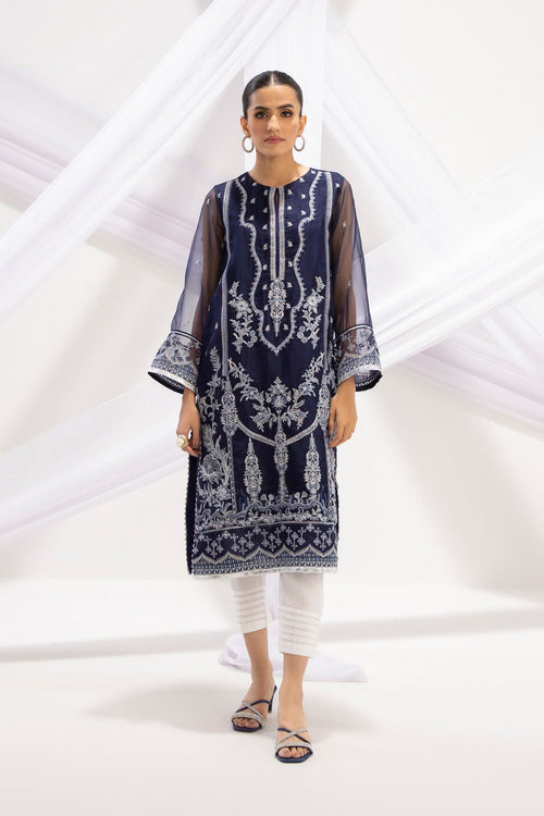 Sapphire - Embroidered Organza Shirt