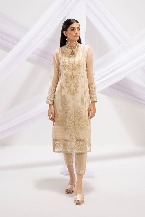 Sapphire - Embroidered Organza Shirt