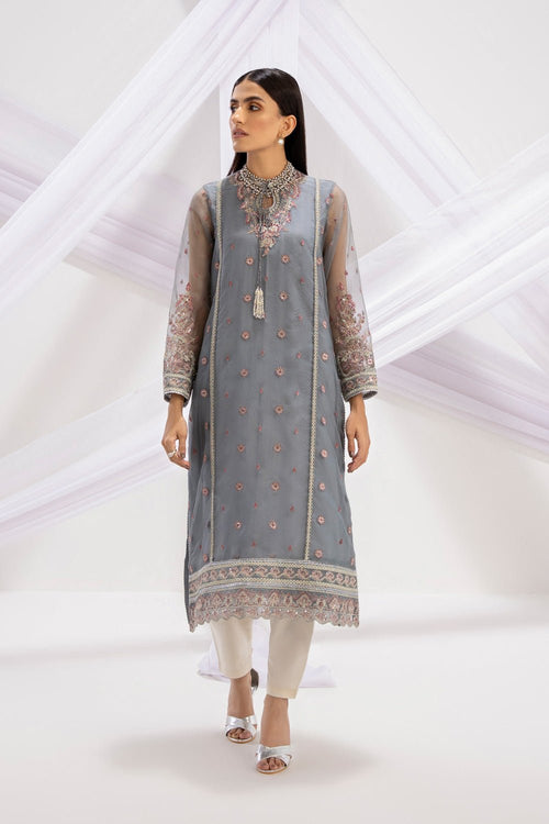Sapphire - Embroidered Organza Shirt