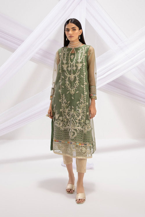 Sapphire - Embroidered Organza Shirt