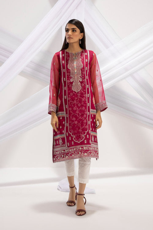 Sapphire - Embroidered Organza Shirt