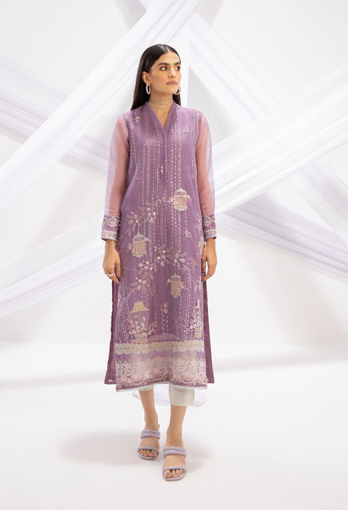 Sapphire - Embroidered Organza Shirt
