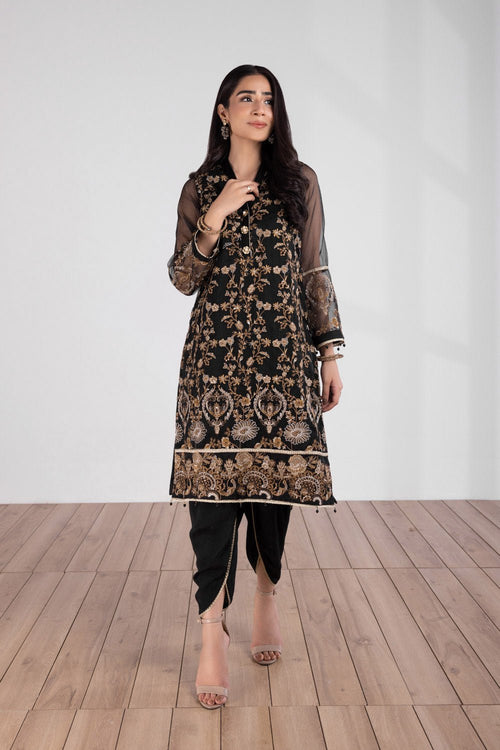 Sapphire - Embroidered Organza Shirt