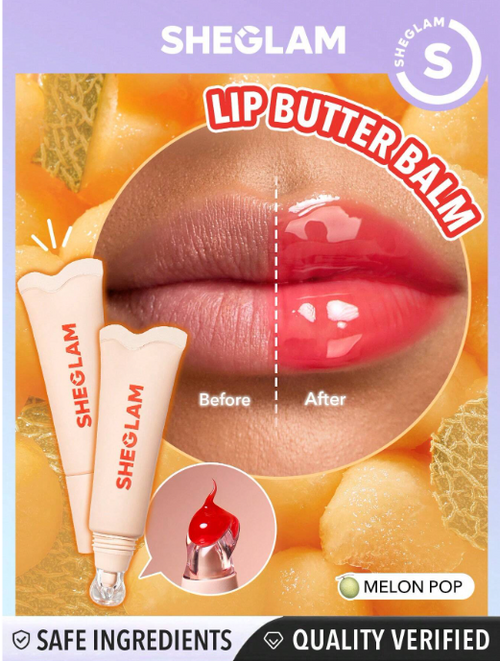 Shein Sheglam - Crystal Glaze Moisturizing Lip Care-melon Pop