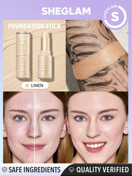 Shein Sheglam - Skin Magnet High Coverage Foundation Stick - Linen