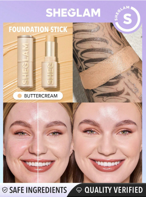 Shein Sheglam - Skin Magnet High Coverage Foundation Stick - Buttercream
