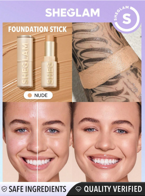 Shein Sheglam - Skin Magnet High Coverage Foundation Stick - Nude