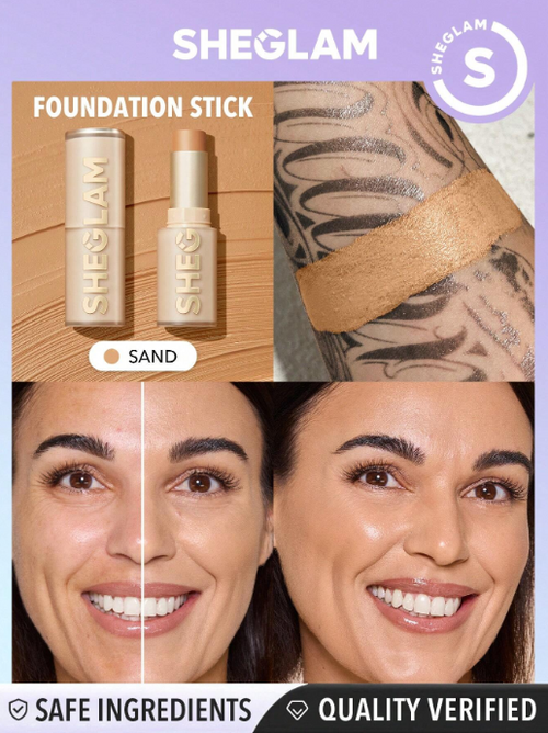 Shein Sheglam - Skin Magnet High Coverage Foundation Stick - Sand