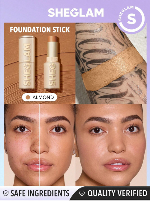 Shein Sheglam - Skin Magnet High Coverage Foundation Stick - Almond
