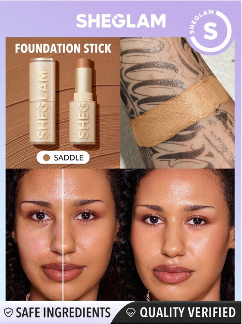 Shein Sheglam - Skin Magnet High Coverage Foundation Stick - Saddle