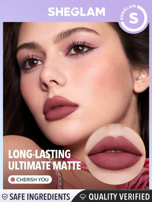 Shein Sheglam - Dynamatte Boom Long-lasting Matte Lipstick (ember Rose Ver.)- Cherish You Valentines Gift Red Lipstick (copy)