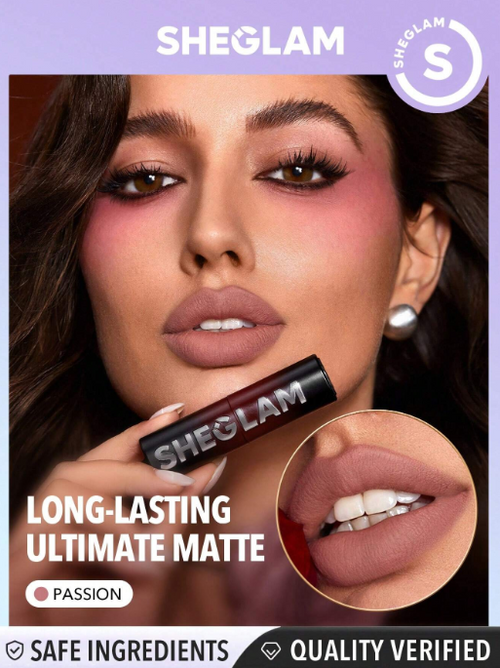 Shein Sheglam - Dynamatte Boom Long-lasting Matte Lipstick (ember Rose Ver.)- Passion Valentines Gift Red Lipstick