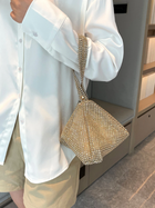 Shein - Glitter Bling,shiny Glamorous,elegant Gold Rhinestone Decorated Stylish Evening Bag Suitable For Parties Dinner Bag