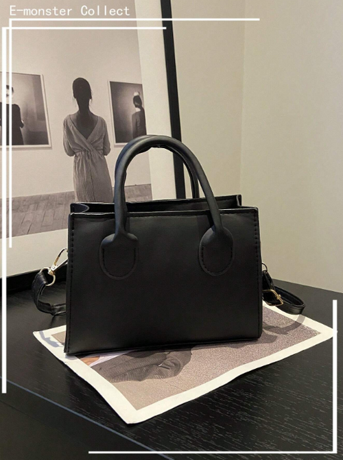 Shein - 1pc Women Simple Solid Color Mini Pu Leather Handbag