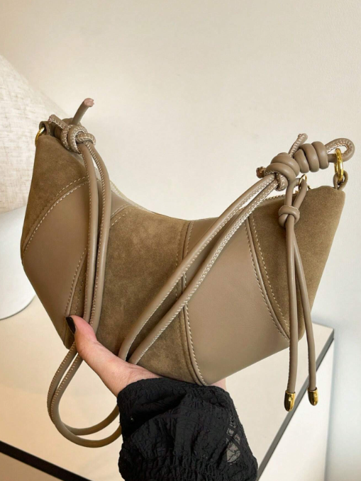 Shein - High-end Horn-shaped Trendy Small Suede Crossbody Bag