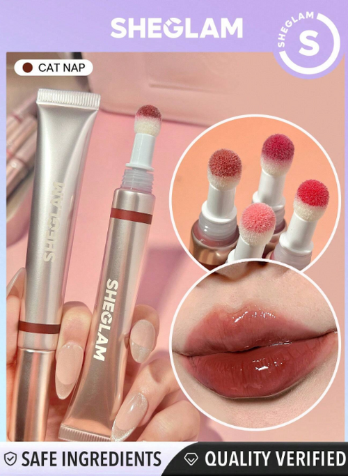 Shein Sheglam - Pout Pillow Cushion Lip Gloss-cat Nap Moisturizing Liquid Lipstick Cat Nap