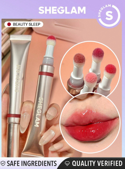 Shein Sheglam - Pout Pillow Cushion Lip Gloss-cat Nap Moisturizing Liquid Lipstick Beauty Sleep