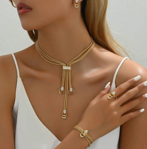Shein - 3pcs/set Korean Style Minimalist Fresh Necklace